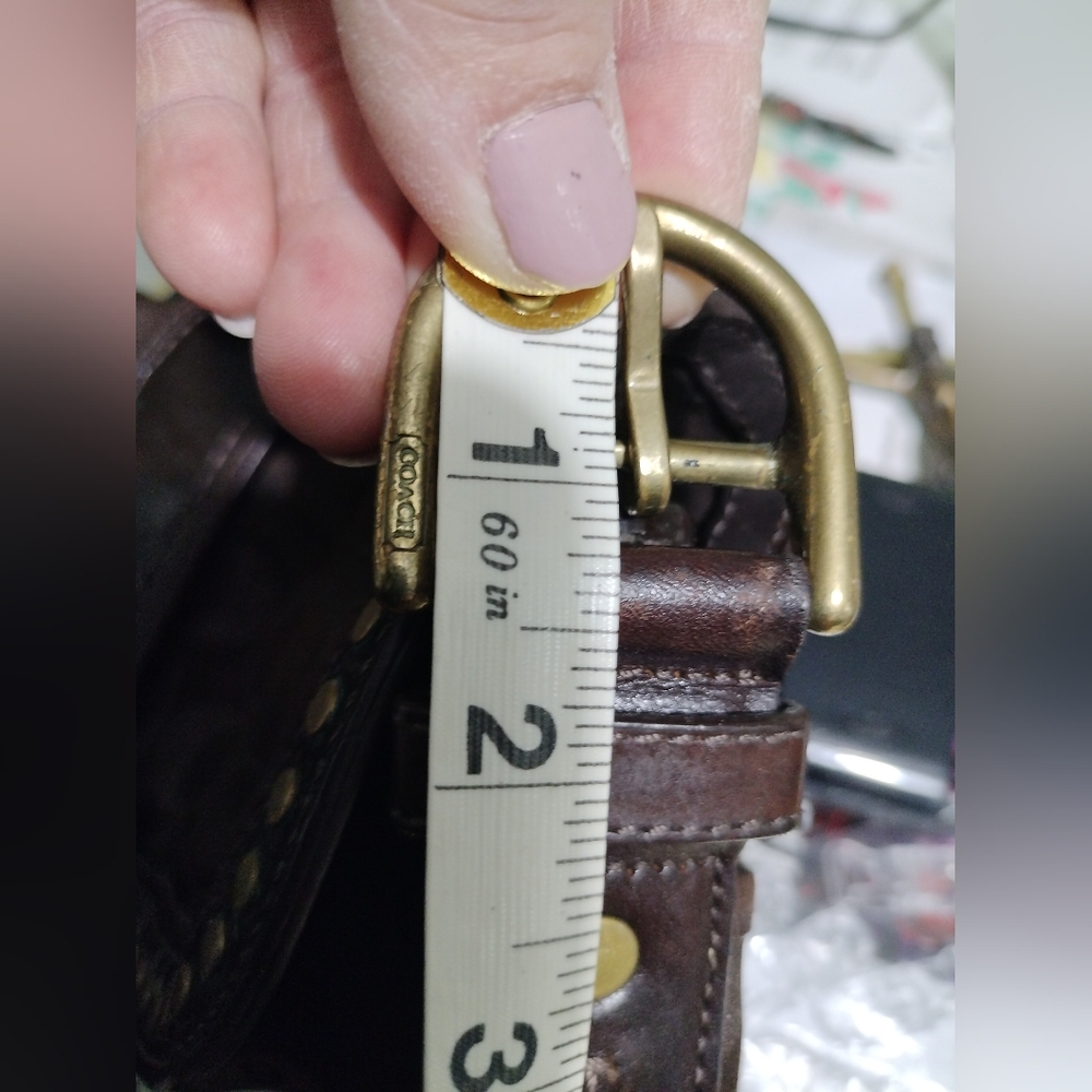 COACH Dark Brown Sparkly Signature Bag - Picture 13 of 14